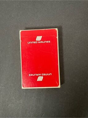 United Airlines Red Playing Card Deck - Branded Travel Card Games